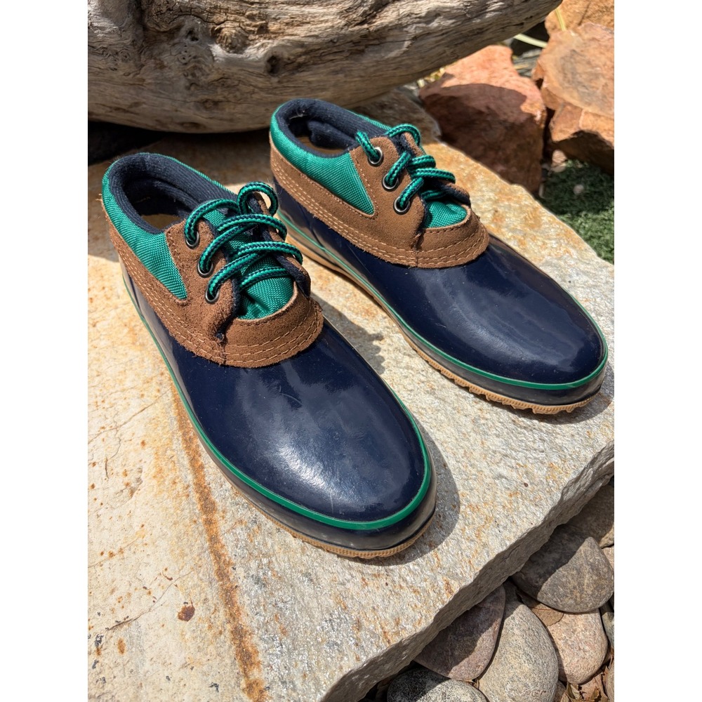 North Woods Womens Navy‎ Blue Green Duck Boots Thermolite Insulated Size 9